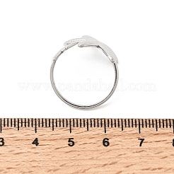 5Pcs 304 Stainless Steel Open Cuff Rings for Women&nbsp;RJEW-K313-10P