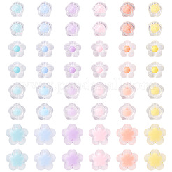 200Pcs 4 Styles Frosted Transparent Acrylic Beads&nbsp;OACR-TA0003-54