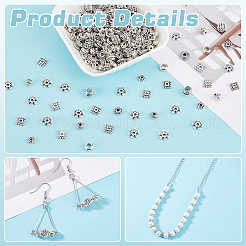 360Pcs 12 Styles Tibetan Style Alloy Spacer Beads&nbsp;FIND-PH0023-79AS