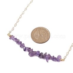 Natural Amethyst Chip Bib Necklaces&nbsp;NJEW-JN04950-05