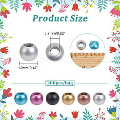 Opaque Acrylic Bead&nbsp;OACR-WH0037-08