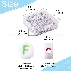 111G Craft Acrylic Horizontal Hole Letter Beads&nbsp;SACR-FS0001-35