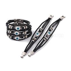 Multi- Strand Leather Cord Bracelets&nbsp;BJEW-D423-06A