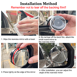 2 Sets 2 Style Glass Rearview Mirror&nbsp;AJEW-CA0001-75