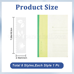 8Pcs 8 Styles PET Plastic Drawing Painting Stencils Templates&nbsp;AJEW-WH0165-26E
