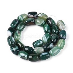 Dyed Natural Banded Agate Beads Strands&nbsp;G-T144-44E