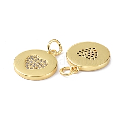 Brass Cubic Zirconia Pendants&nbsp;ZIRC-C022-41G
