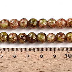 Baking Paint Glass Beads Strands&nbsp;DGLA-N003-6mm-BM