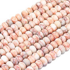 Natural Red Netstone Beads Strands&nbsp;G-P575-A15-6x4mm
