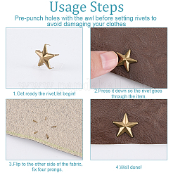 150Pcs 6 Styles Iron Rivets&nbsp;IFIN-CL0001-05AB