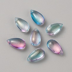 Handmade Lampwork Charms&nbsp;LAMP-WH0009-09B