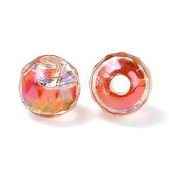 UV Plating Transparent Acrylic European Beads&nbsp;OACR-F004-03D