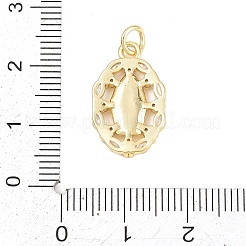 Religion Brass Micro Pave Clear Cubic Zirconia Pendants&nbsp;KK-D258-38G-06
