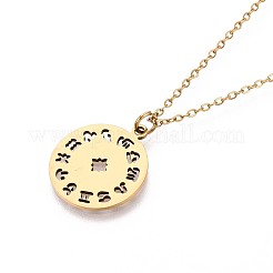 201 Stainless Steel Pendant Necklaces&nbsp;NJEW-T009-JN139-40-2
