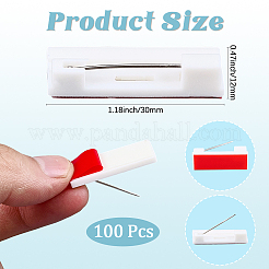 Rectangle Plastic Adhesive Back Bar Pins with Iron Pins&nbsp;JEWB-CP0001-38A