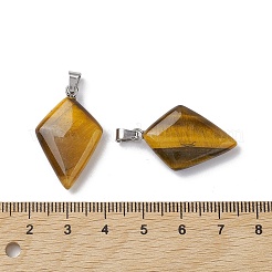 Natural Tiger Eye Pendants&nbsp;G-C110-05C-P
