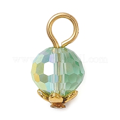 Transparent Electroplate Glass Charms&nbsp;PALLOY-JF04305