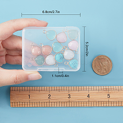 12Pcs 6 Colors Natural White Jade Gemstone Pendants&nbsp;G-SC0002-08B
