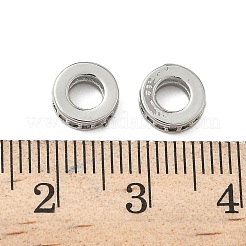 Brass Micro Pave Cubic Zirconia Beads&nbsp;KK-S350-06P