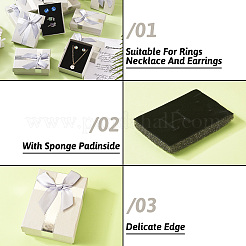 Rectangle Paper Jewelry Gift Boxes with Bowknot&nbsp;CON-TAC0010-89B