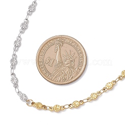 304 Stainless Steel Leaf Flower Chain Necklaces for Women&nbsp;NJEW-JN05585