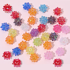 40Pcs AB Plating Opaque Acrylic Beads&nbsp;JACR-SC0001-02