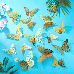 96Pcs 8 Styles PET 3D Butterfly Wall Stickers&nbsp;DIY-TA0013-12A