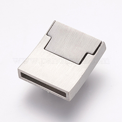 Tarnish Resistant 304 Stainless Steel Magnetic Clasps Rhinestone Settings&nbsp;STAS-E144-170P