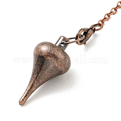 Brass Cable Chain Pointed Dowsing Pendulums&nbsp;HJEW-D004-03