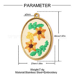 304 Stainless Steel with Cloth Pendants&nbsp;FB-OY001-07G