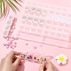 1Pc Transparent Plastic 56 Grids Bead Containers&nbsp;CON-YW0001-86