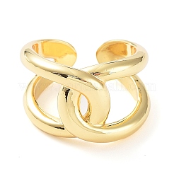 Brass Knot Open Cuff Rings for Women&nbsp;RJEW-D016-09G