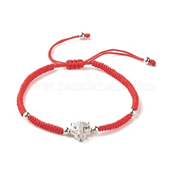 Natural Crackle Quartz & Lava Rock Braided Bead Bracelets Set&nbsp;BJEW-JB07212-03