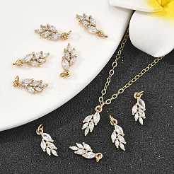 SHEGRACE Brass Clear Cubic Zirconia Charms&nbsp;XGRQ2O197-421G