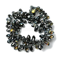 Transparent Electroplate Glass Beads Strands&nbsp;GLAA-K064-07A-HP01