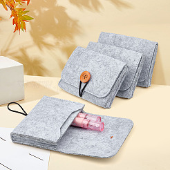 5Pcs Felt Jewelry Storage Bags with Button&nbsp;ABAG-BC0001-71B