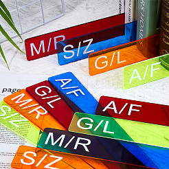 16Pcs 16 Styles Acrylic Book Divider&nbsp;AJEW-FH0005-01
