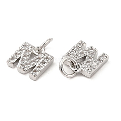 Brass Micro Pave Grade AAA Cubic Zirconia Charms&nbsp;ZIRC-P067-11P-M-NR