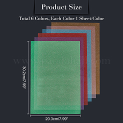 6Sheets 6 Colors Vinyl Leather Fabric Sheets&nbsp;DIY-AR0002-21