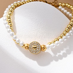Brass Multi-strand Bracelets&nbsp;BJEW-M056-02G