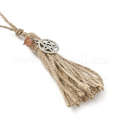 Halloween Witch Jute Cord Tassels Pendant Decorations&nbsp;HJEW-JM04045