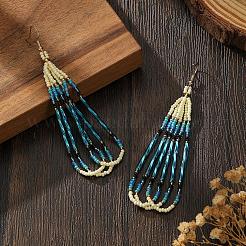 Bohemian Handmade Glass Seed Beads Dangle Earrings&nbsp;CZ5309