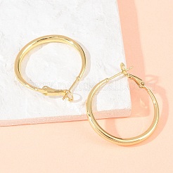 Brass Hoop Earrings for Women&nbsp;EJEW-A156-17B-G