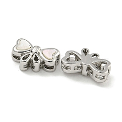 Brass Pave Shell Bowknot Multi-Strand Links&nbsp;KK-Q820-18P