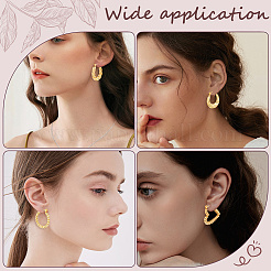 6 Pairs 6 Style 304 Stainless Steel Hoop Earrings for Women&nbsp;EJEW-BBC0001-96