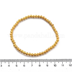Brass Beaded Stretch Bracelets for Men Women&nbsp;BJEW-G736-04G
