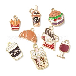 16Pcs 8 Styles Alloy Enamel Pendants&nbsp;ENAM-FP0002-50