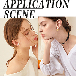 24Pcs 4 Styles 304 Stainless Steel Clip-on Earring Findings with Imitation Pearl Plastic Beaded&nbsp;STAS-SC0010-46A