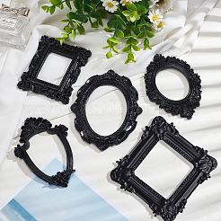 5Pcs 5 Styles Resin Embossed Photo Frames&nbsp;AJEW-FG0003-33