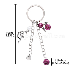 Glass Pearl & Alloy Keychian&nbsp;KEYC-YW00155-01